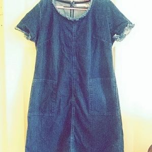 Casual Denim Dress With Pockets